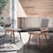 Armen Living Robin Mid-Century Dining Chair in Walnut Finish and Gray Fabric, PK2 LCRBSIGR - alternate 8